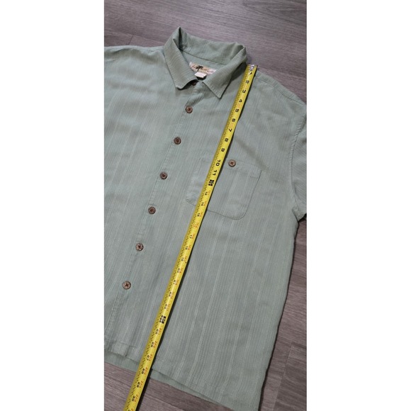 Joe Marlin‎ Shirt Mens XL Green Rayon Short Sleeve Collared Button Down - Picture 9 of 9